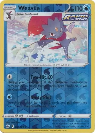 Chilling Reign Weavile #31/198 reverse holo